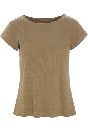 Bitte Kai Rand Koszulki, Kobieta, brązowy, 2XL, Bawełna, Prążkowana Koszulka Rib Knit Nutmeg Beige