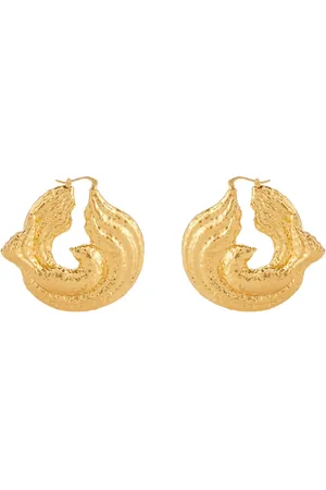 Nina Ricci Akcesoria, Kobieta, Żółty, ONE SIZE, Kolczyki Skręcone Gołębie
