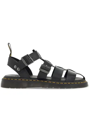 Dr. Martens Buty, Mężczyzna, Czarny, 43 EU, Skóra, Klasyczne skórzane sandały typu Fisherman