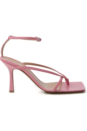 Bottega Veneta Buty, Kobieta, Różowy, 38 EU, Skóra, Elastyczne sandały z paskiem na kostce