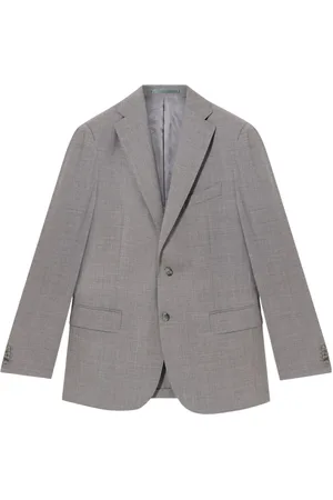 Brooks Brothers Kurtki, Mężczyzna, Szary, S, Wełna, Marynarka z dziewiczej wełny