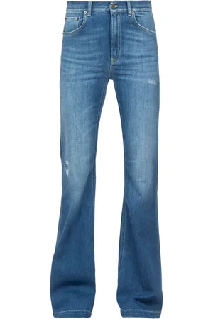 Dondup Jeansy, Kobieta, Niebieski, W29, Vintage Flare Jeansy Oliwkowe