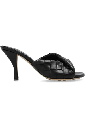Bottega Veneta Buty, Kobieta, Czarny, 35 1/2 EU, Skóra, Sandały na obcasie `Blink`