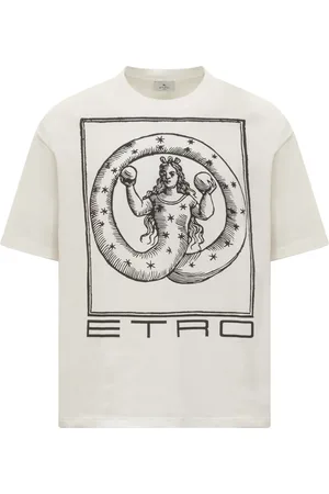 Etro Koszulki, Mężczyzna, Biały, L, Koszulka T-Shirt z Nadrukiem