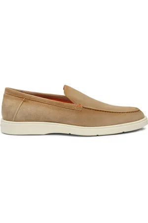 santoni Buty, Mężczyzna, Beżowy, 44 1/2 EU, Zamsz, Mokasyny z zamszu