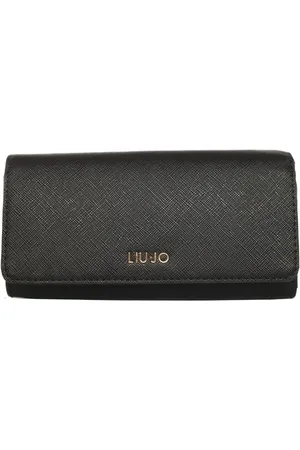 Liu Jo Akcesoria, Kobieta, Czarny, ONE SIZE, Czarny portfel Saffiano