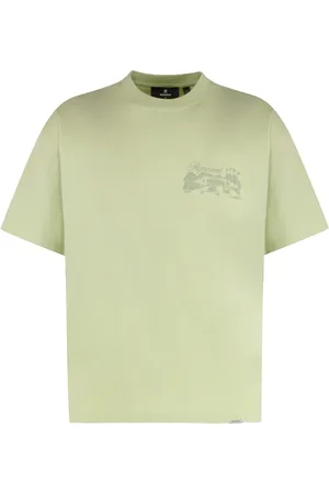 Represent Koszulki, Mężczyzna, Zielony, M, Żakardowy T-shirt z okrągłym dekoltem z bawełny