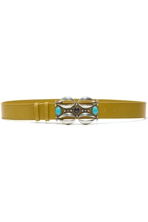 Maliparmi Akcesoria, Kobieta, Żółty, 80 CM, Precious Buckle Belt