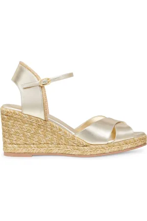 Stuart Weitzman Buty, Kobieta, Żółty, 39 1/2 EU, Crossover Espadrille Wedge