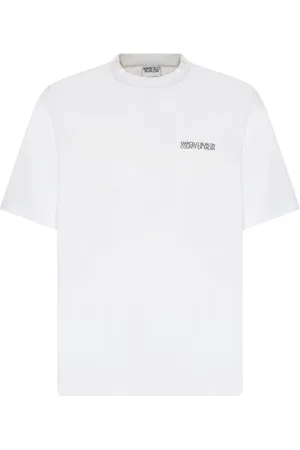 MARCELO BURLON Koszulki, Mężczyzna, Biały, L, Bawełna, Biało-Czarny T-Shirt z Bawełny ze Skrzyżowanym Wzorem