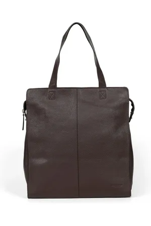 Howard London Torebki, Mężczyzna, brązowy, ONE SIZE, Skóra, Torba Tote z Ciemnobrązowej Skóry