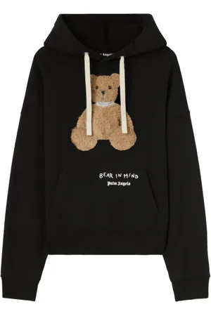 Palm Angels Bluzy, Mężczyzna, Czarny, L, Bawełna, Bluza z kapturem Bear in Mind