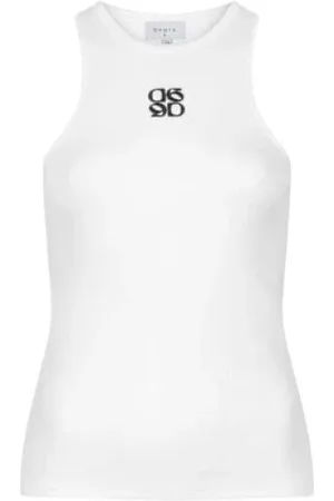 Dante 6 Koszulki, Kobieta, Biały, S, Bawełna, Logo Tanktop z mieszanki bawełny