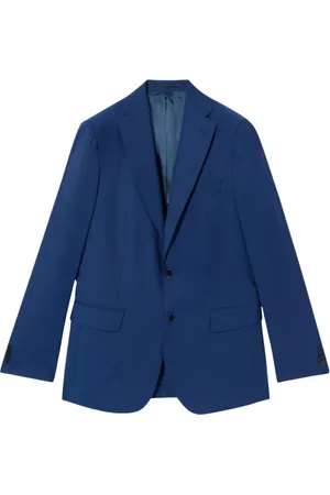 Brooks Brothers Kurtki, Mężczyzna, Niebieski, XL, Wełna, Marynarka z dziewiczej wełny