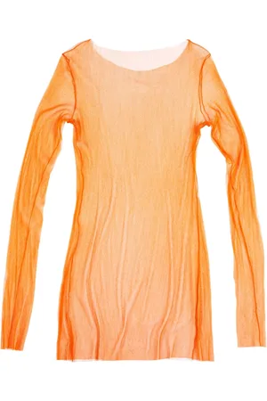 Cortana Koszulki, Kobieta, Pomarańczowy, XL, Tiul, t de tul, top