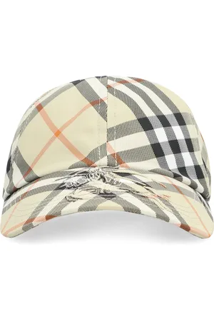 Burberry Akcesoria, Mężczyzna, Beżowy, S, Poliester, Czapka z daszkiem z nadrukowanym motywem