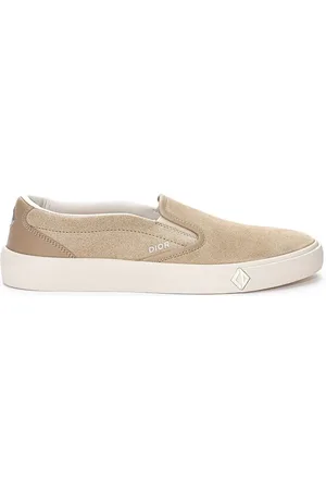 Dior Buty, Kobieta, Beżowy, 39 EU, Beżowe Sneakersy Skórzane