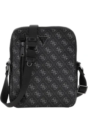 Guess Torebki, Mężczyzna, Czarny, ONE SIZE, Skóra, Stylowa Torba Messenger