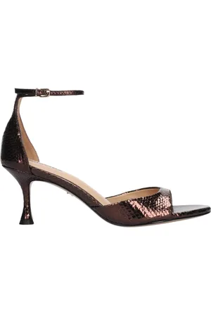 Lola Cruz Buty, Kobieta, Wielobarwność, 39 EU, Sandały Skórzane z Paskiem na Kostkę Styl Młotkowany