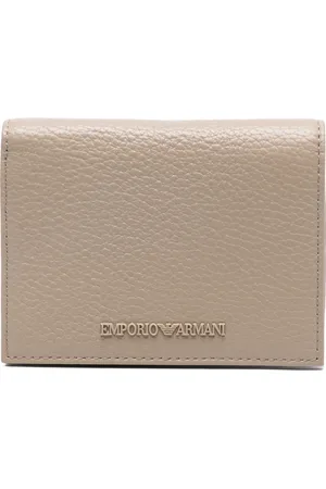 Emporio Armani Akcesoria, Mężczyzna, Beżowy, ONE SIZE, Skóra, Stylowy skórzany portfel