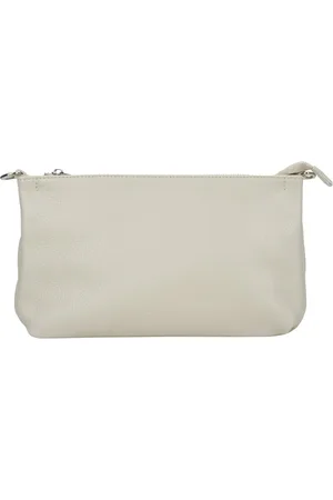 Estro Torebki, Kobieta, Beżowy, ONE SIZE, Skóra, Kremowa beżowa skórzana torebka crossbody