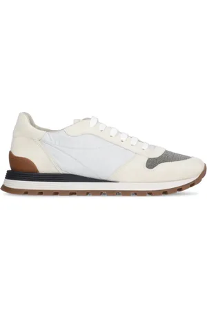 Brunello Cucinelli Buty, Kobieta, Biały, 37 EU, Zamsz, Sportowe Sneakersy