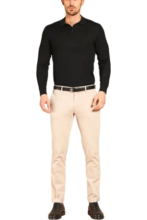 Masons Spodnie, Mężczyzna, Beżowy, L, Bawełna, Spodnie Chino Gabardine Stretch Regular Fit