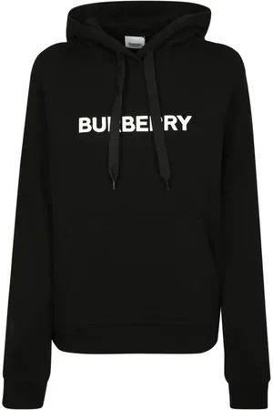 Burberry Bluzy, Kobieta, Czarny, XS, Bawełna, Bluza z kapturem Poulter
