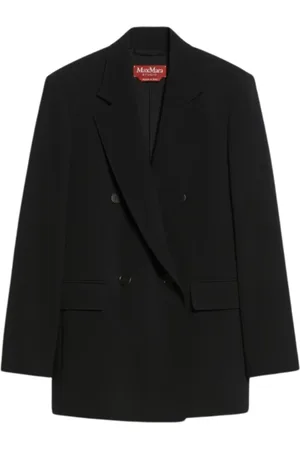 Max Mara Kurtki, Kobieta, Czarny, XS, Oversized Double-Breasted Blazer