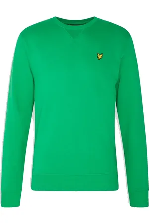 Lyle & Scott Bluzy, Mężczyzna, Zielony, S, Bawełna, Bluza Crew Neck