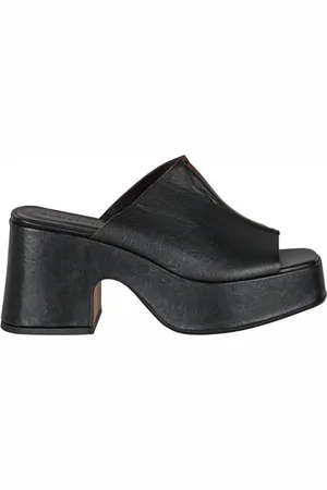 Curiosité Buty, Kobieta, Czarny, 40 EU, Skórzana Sandałki na Koturnie