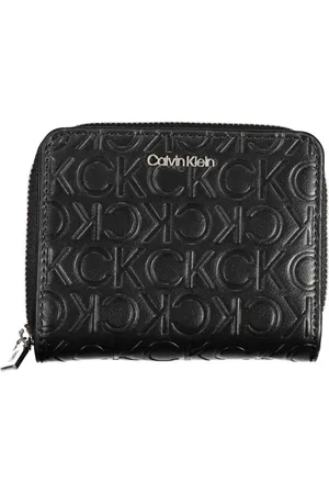 Calvin Klein Akcesoria, Kobieta, Czarny, ONE SIZE, Damski Portfel Czarny z Ochroną Rfid i Zamkiem