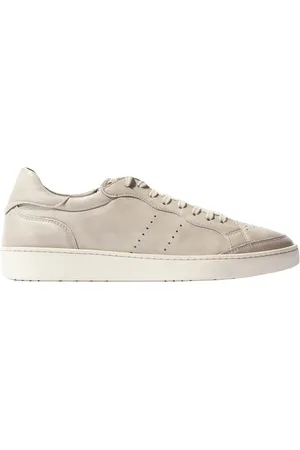 Scarosso Buty, Mężczyzna, Szary, 41 1/2 EU, Skóra, Szare skórzane sneakersy z gumową podeszwą