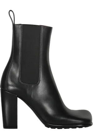 Bottega Veneta Buty, Kobieta, Czarny, 38 EU, Skóra, Skórzane botki Storm za kostkę