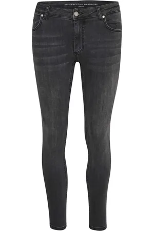 My Essential Wardrobe Jeansy, Kobieta, Szary, W29, Bawełna, Celina Slim Jeansy