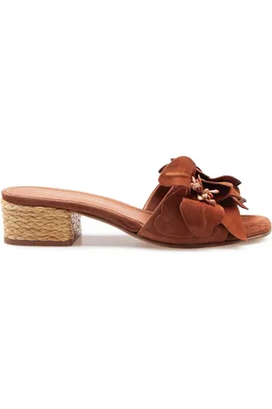 Paloma Barceló Buty, Kobieta, brązowy, 40 EU, Zamsz, Zamszowa Chabeta z Przyklejoną Kwiatem