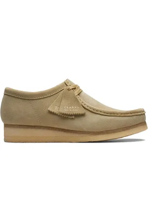 Clarks Buty, Mężczyzna, Beżowy, 42 1/2 EU, Zamsz, Wallabee Mokasyny
