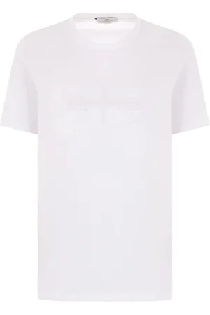Elisabetta Franchi Koszulki, Kobieta, Biały, M, Koszulka T-shirt z dżerseju z haftowanym logo i dżetami