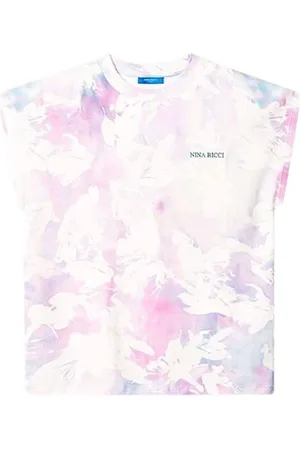 Nina Ricci Koszulki, Kobieta, Różowy, S, Bawełna, Krótki Top Tie Dye