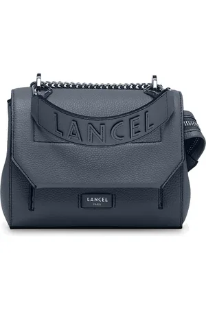 LANCEL Torebki, Kobieta, Niebieski, ONE SIZE, Niebieska skórzana torba na ramię Ninon