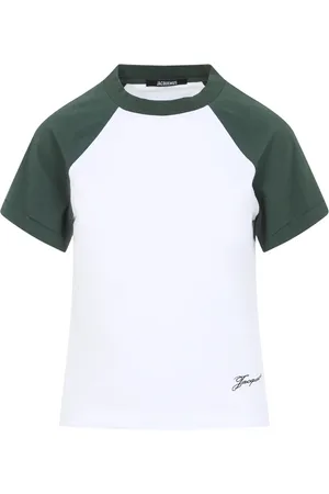 Jacquemus Koszulki, Kobieta, Zielony, M, Zielony T-shirt Elegancki Styl
