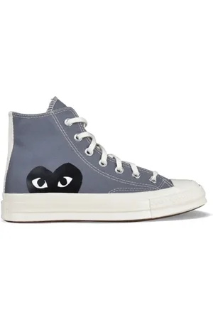 Comme des Garçons Buty, Kobieta, Szary, 41 EU, Bawełna, Szare Trampki High-Top Chuck Taylor z Płótna