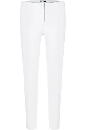 Cambio Spodnie, Kobieta, Biały, S, Bawełna, Spodnie Slim-Fit