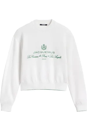 Jacquemus Bluzy, Kobieta, Biały, S, Bluza Bianco Styl Ss 25