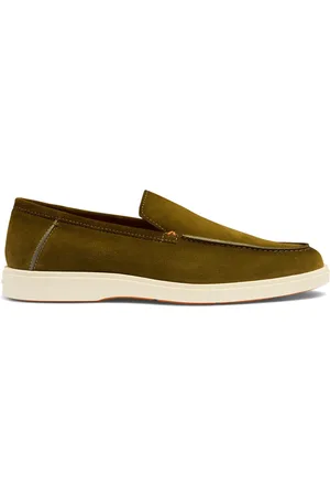 santoni Buty, Mężczyzna, Zielony, 44 1/2 EU, Zamsz, Zamszowe mokasyny