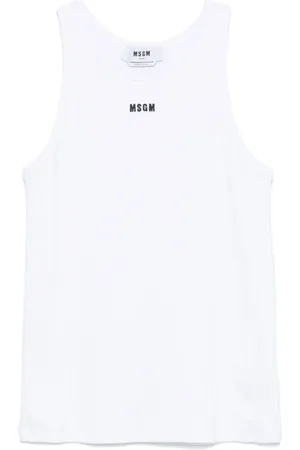 Msgm Koszulki, Mężczyzna, Biały, M, Bawełna, Biała koszulka T-shirt z nadrukiem logo