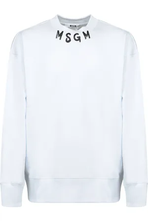 Msgm Bluzy, Mężczyzna, Biały, M, Biała Bluza