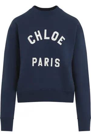 Chloé Bluzy, Kobieta, Niebieski, S, Bawełna, Niebieski sweter z golfem w modnym stylu