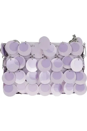 Paco rabanne Torebki, Kobieta, Fioletowy, ONE SIZE, Poliester, Lila Sparkle Nano Bag