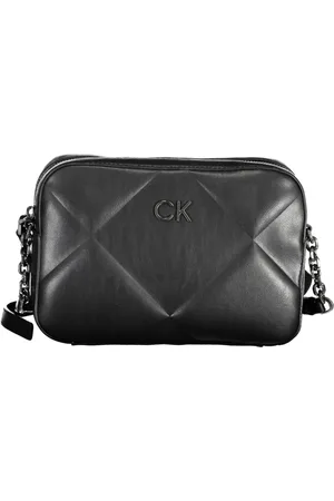 Calvin Klein Torebki, Kobieta, Czarny, ONE SIZE, Poliester, Torba Crossbody z Regulowanym Paskiem